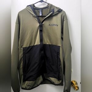 Adidas Performance Green and Black Hooded Jacket